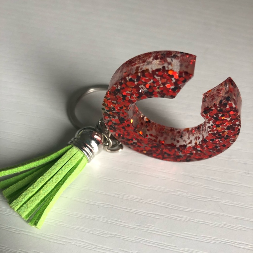 Handmade Letter "C" Keychain - Picture 2 of 5